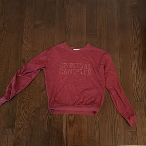 Spiritual gangster burgundy sweatshirt